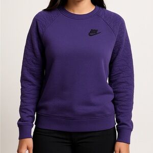 Nike Women’s Purple Embossed Sleeve Sweatshirt (Size S)